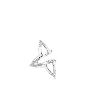 Серьги-каффы Ombre Blossom, белое золото и бриллианты Louis Vuitton, серебряный