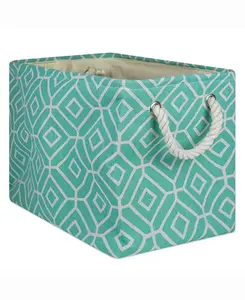 17-Дюймовый прямоугольный контейнер для хранения из витражного стекла Design Imports, turquoise