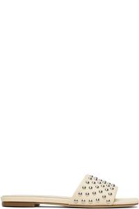 Бежевые кожаные сандалии Anna с заклепками Aeyde