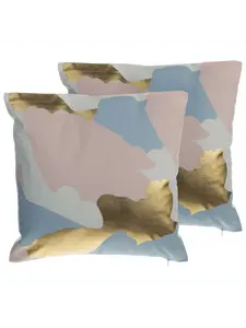 Декоративная подушка Beliani 2er Set Deko IXIA, цвет bunt/blau/gold