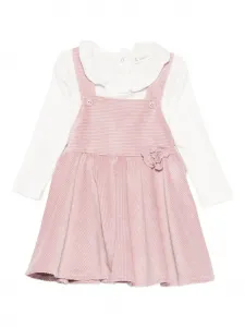 Вельветовое платье с оборками Lalalu, розовый