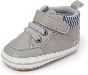 SOFMUO Высокие кеды для малышей, мальчиков и девочек, из искусственной кожи с мягкой подошвой из резины, мокасины для новорожденных, оксфорды, лоферы, противоскользящие туфли для малышей, свадебная и школьная обувь