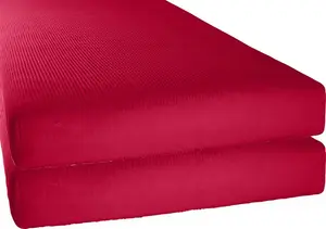 Простыня на резинке Wertingen, 2 шт., красная, 100x200 см Erwin Müller
