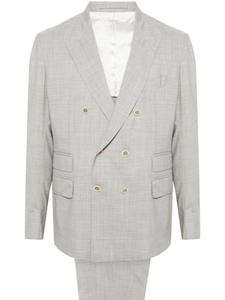 Костюм-двойка с двубортным пиджаком Eleventy, серый