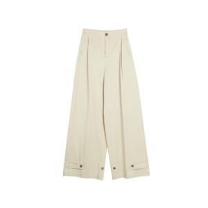 ELLE Женские повседневные брюки цвета хаки тонкие широкие