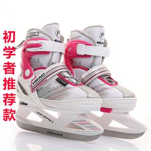 HEAD Детские коньки для фигурного катания, регулируемые, для начинающих, с подогревом, лезвия заточены, цвет pink, размер S [26-31], для стопы 15-19 см