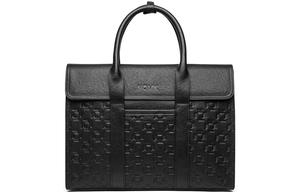 Верхний слой натуральной кожи Крупногабаритная мужская черная сумка для ноутбука с электроподзаводом через плечо портфель NOMK