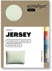 Наволочка Schlafgut "EASY Jersey", (1 шт.), наволочка на молнии, мягкая и впитывающая, наволочка 70х90 см, зеленый
