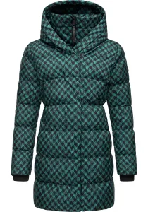 Стеганое пальто Ragwear "Niara Print", женское зимнее пальто в клетчатом виде, цвет Ocean
