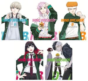 WIND BREAKER Manga Series 5-Book Collection Set II (Vol.6 to Vol.10) by Satoru Nii - Action-Packed Urban Drama and Street Fighting Manga (Kodansha Comics)