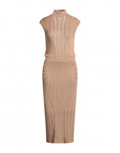 Платье миди Balmain, светло-коричневый