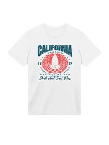 Рубашка F4NT4STIC California Skull Summer Vibes, белый