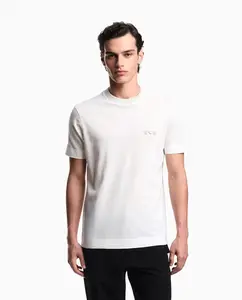 Мужская футболка с коротким рукавом и логотипом на груди Emporio Armani, белый