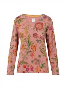 PiP Studio Топ с длинными рукавами Trice с цветочным принтом, цветочного принта, нежно-розовый