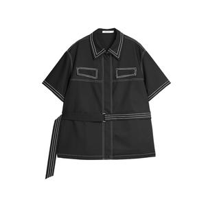 Рубашка Women's Lapel Moderate Workwear ELLE, черный