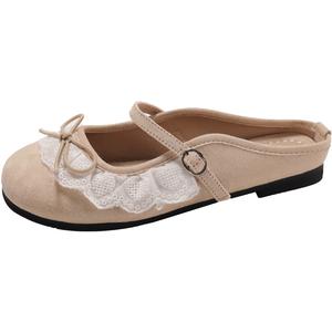 Сандалии женские с закрытым носком, устойчивые к истиранию и скольжению WUJI, Apricot