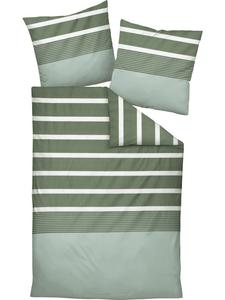 Постельное белье из сатина Мако зеленого цвета Janine, 155 x 200 + 80 x 80 см