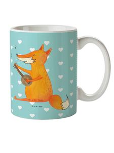 Детская кружка лиса гитара без слов в бирюзовой пастели Mr. & Mrs. Panda