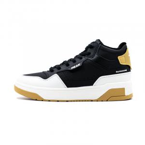 PEAK Мужские теплые амортизирующие высокие кроссовки для скейтбординга Taichi 910, цвет черный, белый