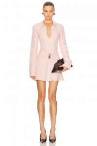 Мини-платье с воротником The Attico, Light Pink