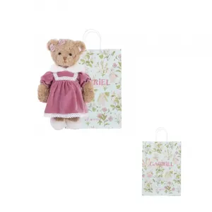 GABRIEL Семья теплых медведей, винтажная розовая бархатная длинная юбка плюшевые куклы-медведи высотой 28см/40см