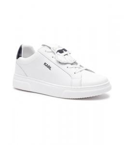 Кроссовки кожаные Karl Lagerfeld Kids с логотипом, белый