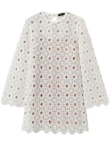 Мини-платье TWINSET, связанное крючком, белый