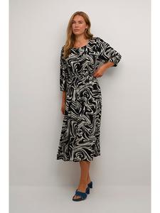 Длинное платье Kaffe, цвет schwarz/creme