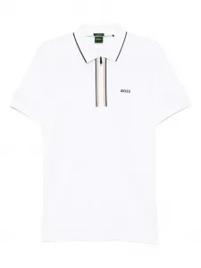 Рубашка поло с логотипом Boss, белый