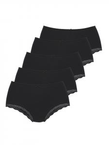 LASCANA Черные трусы с высокой талией