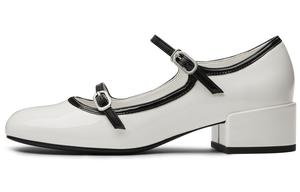 Туфли Мэри Джейн на толстом каблуке 4,1 см, женские CHARLES&KEITH, White