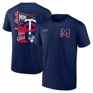 Мужская футболка Fanatics Branded Minnesota Twins Split Zone в синем цвете Unbranded