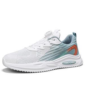 Мужские повседневные туфли с низким верхом, амортизирующие, износостойкие, дышащие, легкие SHOUBA, White Green