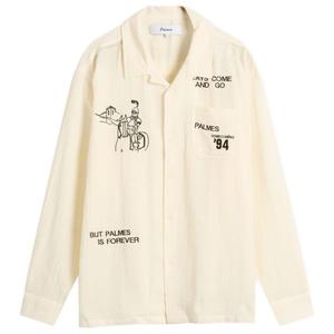Вечные кемп-воротниковые рубашки Palmes, broken white