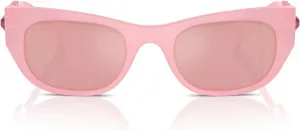 Женские солнцезащитные очки Swarovski SK6022F с низкой переносицей и квадратной формой, Rose Gold/Light Purple Brown