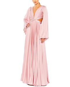 Платье Mac Duggal с вырезами силуэта А-силуэт, розовый