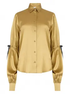 Рубашка с бантом Nina Ricci, золотистый
