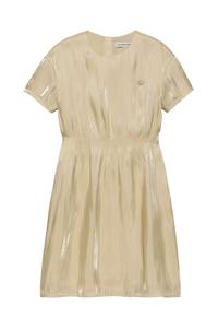 Плиссированное платье с металлизированной отделкой Calvin Klein Jeans, желтый