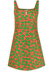 Moschino платье мини с принтом, красный