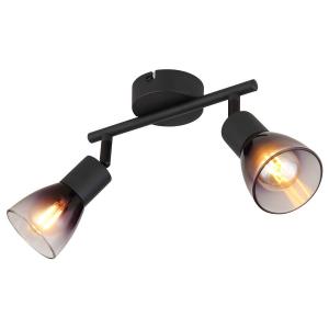 Потолочный светильник Globo Lighting Satella Typ A, копченое стекло / железо - количество языков пламени: 2