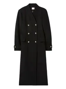 Двубортное пальто с поясом Claudie Pierlot, черный