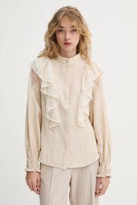 Рубашка с добавлением льна Bruuns Bazaar, бежевый