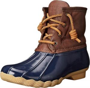 Сапоги Sperry Unisex-Child Saltwater Boot Bow, темно-синий