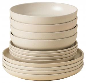 КОМПЛЕКСНЫЙ НАБОР Creme PACIFICA из 12 предметов на 4 персоны Costa Nova, кремовый