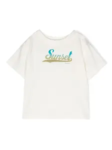 Футболка с принтом Bonpoint, белый