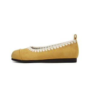 EBLAN Женские противоскользящие амортизирующие износостойкие легкие низкие повседневные туфли желтые, цвет Yellow