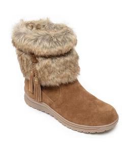 Женские ботинки до середины икры с отделкой из искусственного меха Everett Minnetonka, коричневый