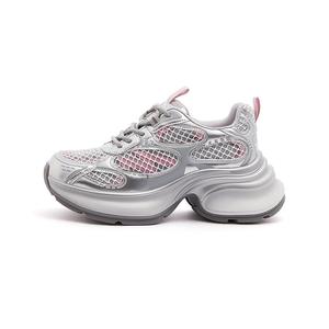 Модные, универсальные и удобные кроссовки на массивной платформе для женщин CAMEL, Silver/Pink