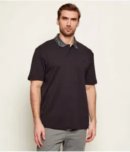 Поло Pe_wildnature regular fit Boss Orange, черный