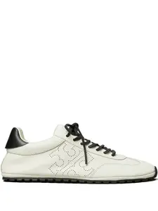 Кожаные перфорированные кроссовки Tory Burch, белый